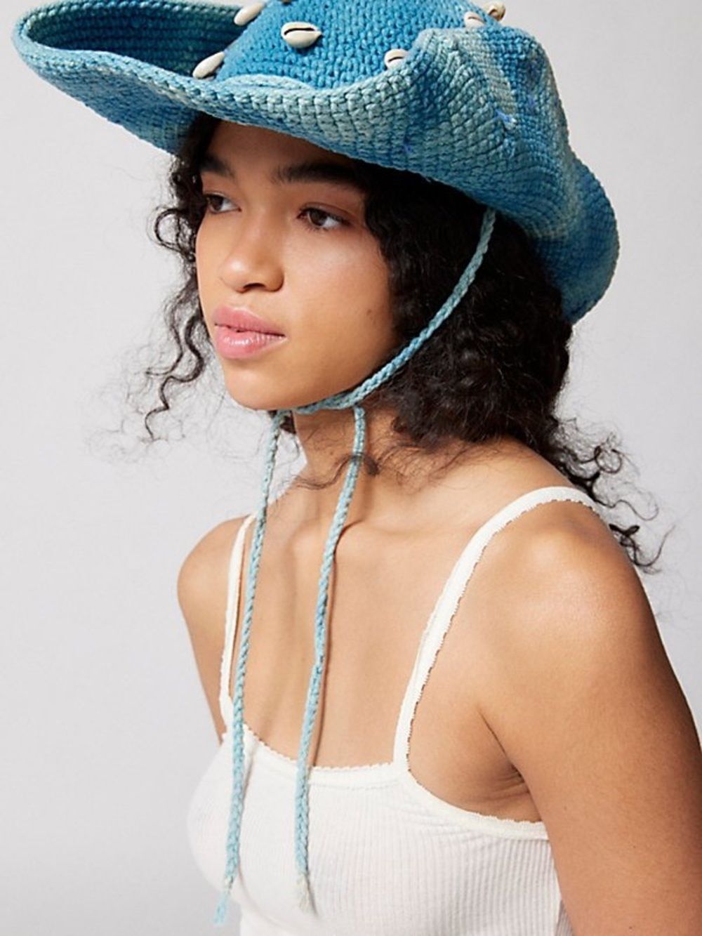 New Urban Outfitters Callie Crochet Cowboy Hat One Size